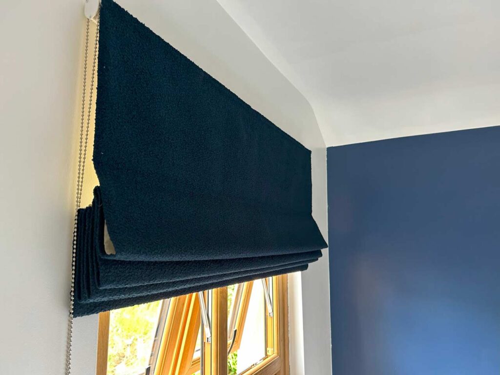 roman blinds on a medium size window